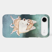 Red & White Siberian Husky Iphone 4&4S Case (Back (Horizontal))