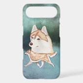 Red & White Siberian Husky Iphone 4&4S Case (Back)