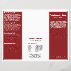 Red White Simple Border Brochure