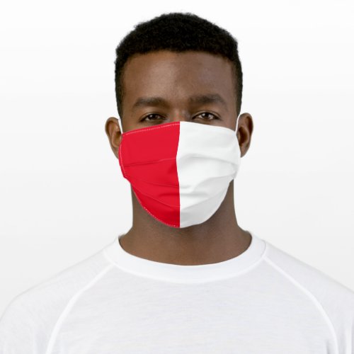 Red  White Simple Plain Face Mask