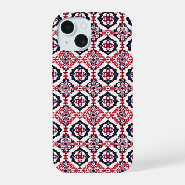 Red White Slavic Pattern Iphone Case (Back)