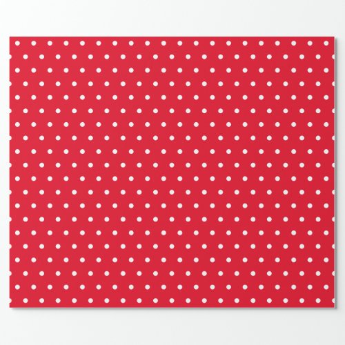 Red  White Small Polka Dot Party Christmas gift  Wrapping Paper
