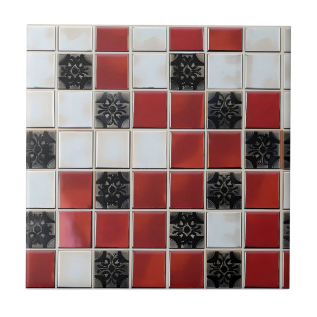Red White Small Tile Pattern (Front)