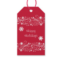 Red & White Snowflake Gift Tags