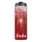 Red White Snowy Dripping Snowflake Custom Name
