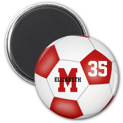 red white soccer team colors magnet