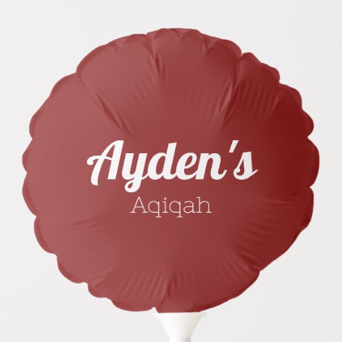 Red White Solid Color Plain Aqiqah Baby Shower Balloon