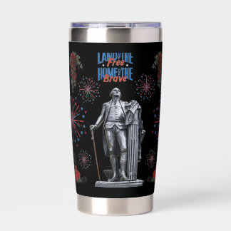 Red White Sparkle black Insulated Tumbler