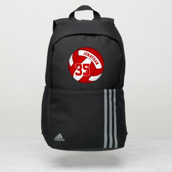 red white sports team colors volleyball adidas backpack
