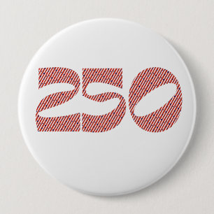 Red White Stripe Blue Stars America 250 Birthday Button