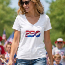 Red White Stripe Blue Stars America 250 Birthday
