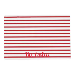 Red & White Stripe Placemat