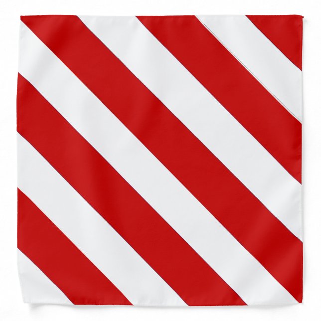 Red White Striped Bandana (Front)