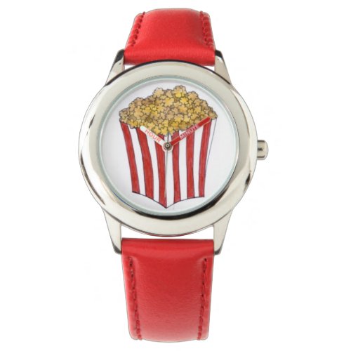 Red White Striped Caramel Corn Popcorn Food Watch