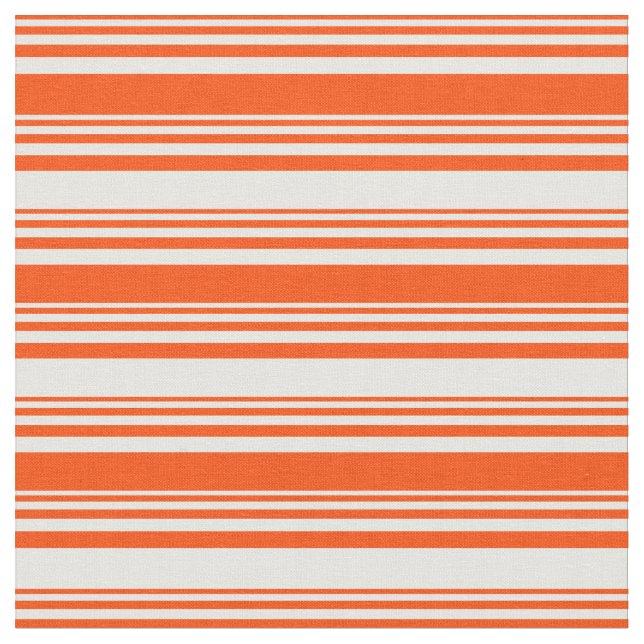 Red & White Striped Pattern Fabric (Close Up)