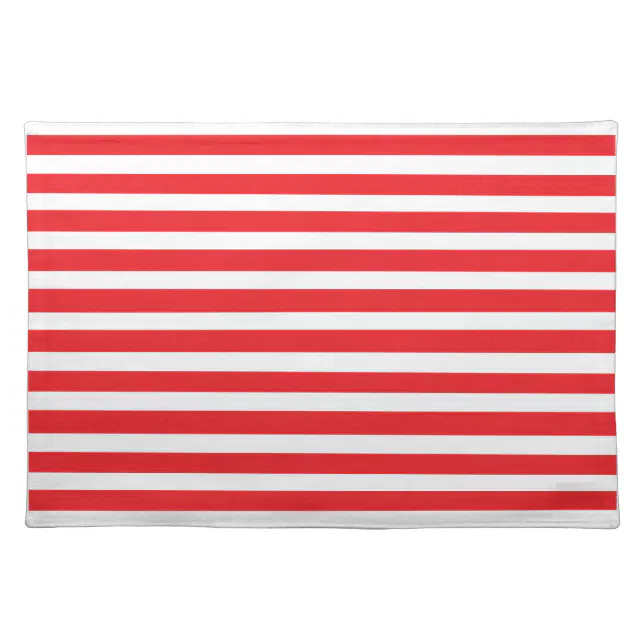 Red & White Striped Placemat Zazzle