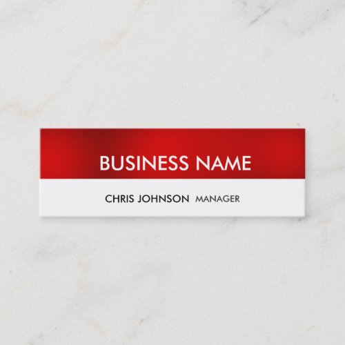 Red White Striped Skinny Trendy Business Card