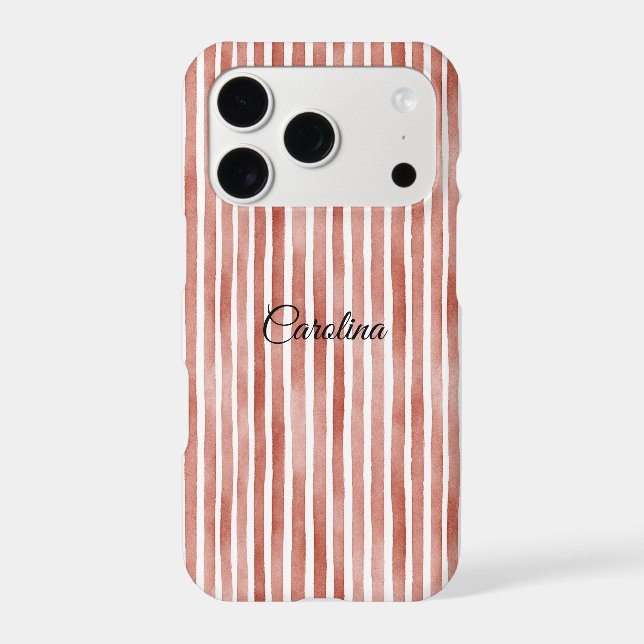 Red White Stripes Christmas Case-Mate iPhone Case (Back)