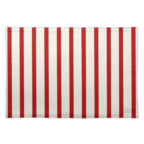 Red  White Stripes Cloth Placemat