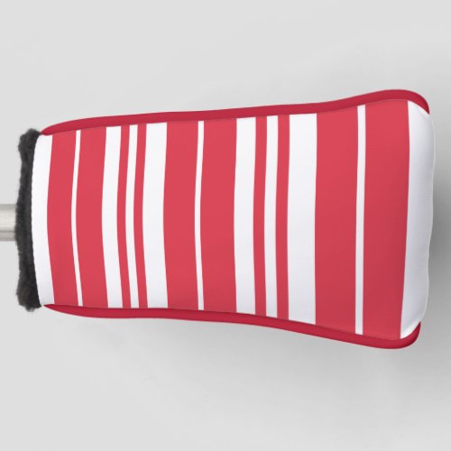 Red White Stripes Coastal Seaside  Golf Head Cover