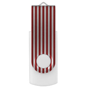 Red White Stripes Design Flash Drive