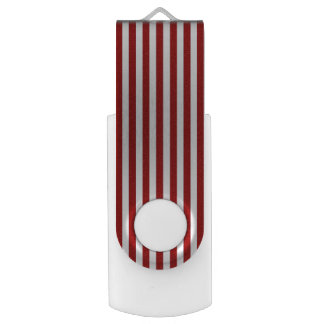 Red White Stripes Design Flash Drive