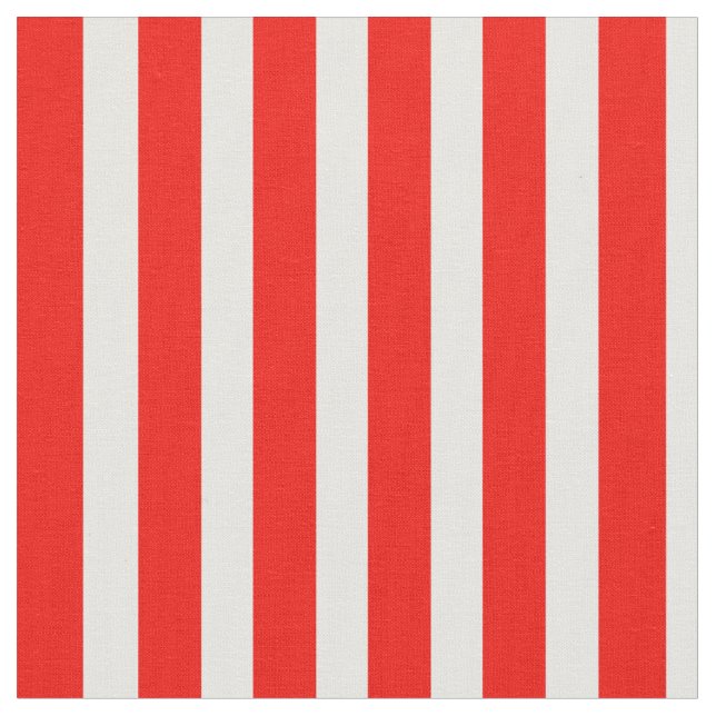 Red White Stripes Fabric (Close Up)
