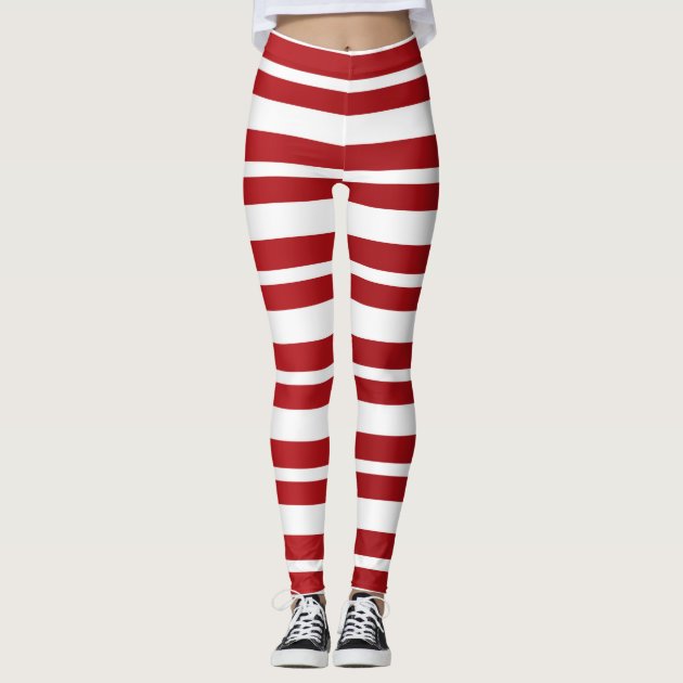 Christmas striped clearance leggings