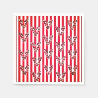 Red White Stripes Lolipops Hearts