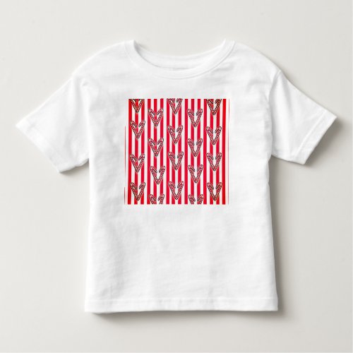 Red White Stripes Lollipops Hearts Toddler T_shirt