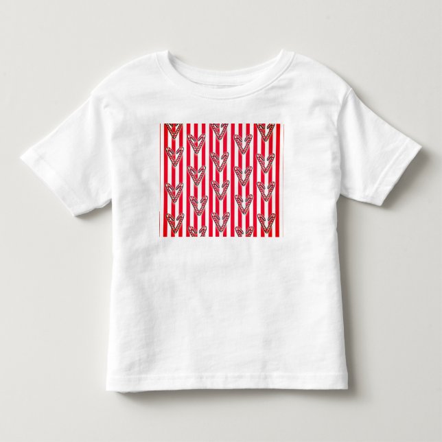 Red White Stripes Lollipops Hearts Toddler T-shirt (Front)