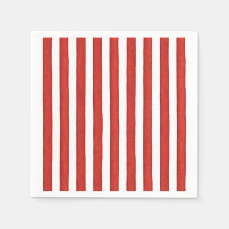 Red & White Stripes Napkins