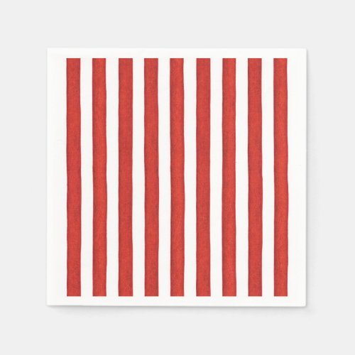 Red  White Stripes Napkins