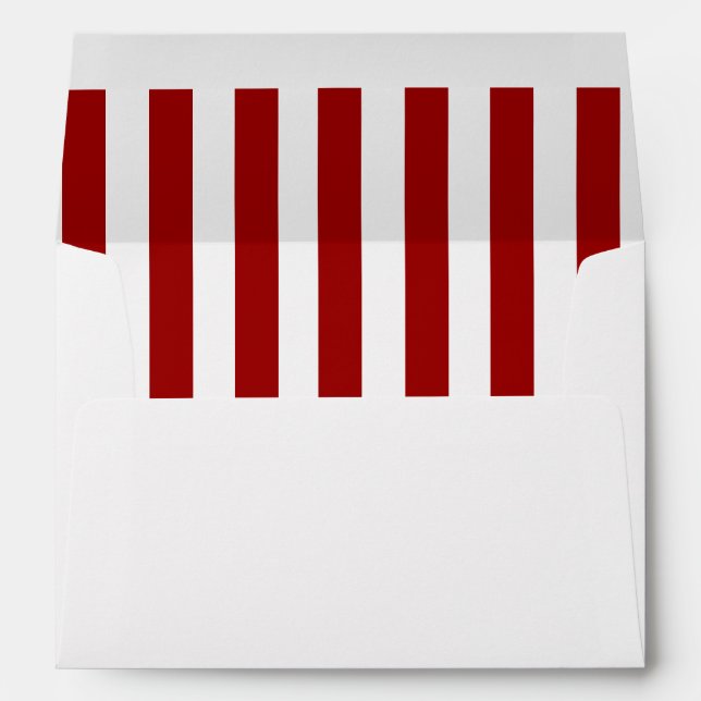 Red White Stripes Pattern Envelope (Back (Bottom))