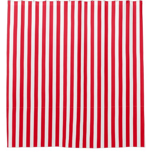 RedWhite Stripes Shower Curtain