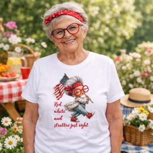 Red, White & Struttin’ Personalized Patriotic Tri-Blend Shirt