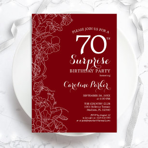 Birthday Invitation Vision Check - Personalised 70th Birthday Invitations