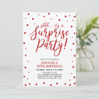 Red & White | Surprise Adult Birthday Party