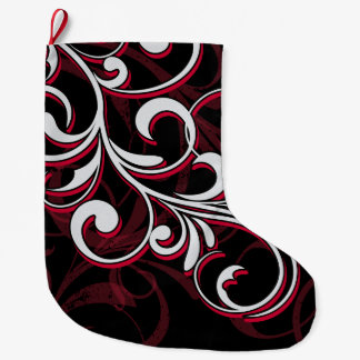 Red & White Swirl Stocking