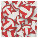 red white team colors volleyballs scalable pattern fabric