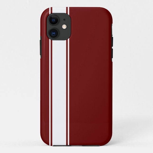 Red & White Team Jersey Stripe iPhone 5s Case (Back)