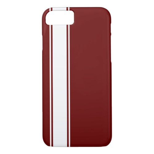 Red  White Team Jersey Stripe iPhone 7 Case