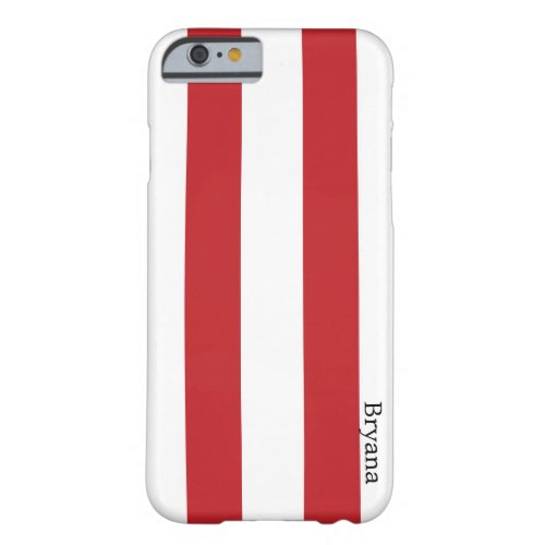 Red  White Thick Stripe Phone Case cover