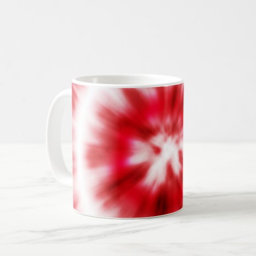 Red White Tie Dye Coffee Mug