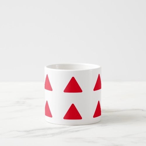Red White Triangle Pattern Modern Artwork Espresso Cup