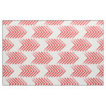 Red White Tribal Arrow Pattern Fabric