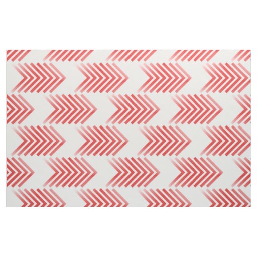 Red White Tribal Arrow Pattern Fabric