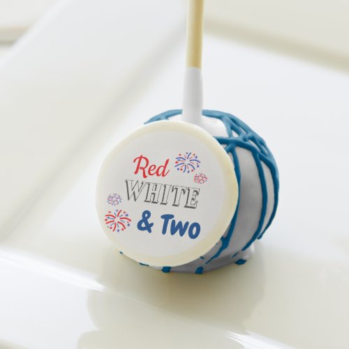Red White  Two 2nd Birthday Cake Pops