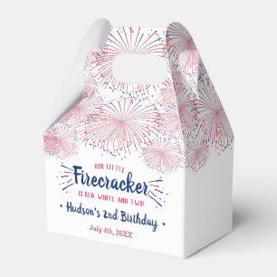 Red, White & Two! 4th Of July 2nd Birthday Party Favor Boxes