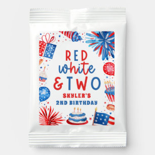 Red, White & Two 4th of July 2nd Birthday Party Lemonade Drink Mix